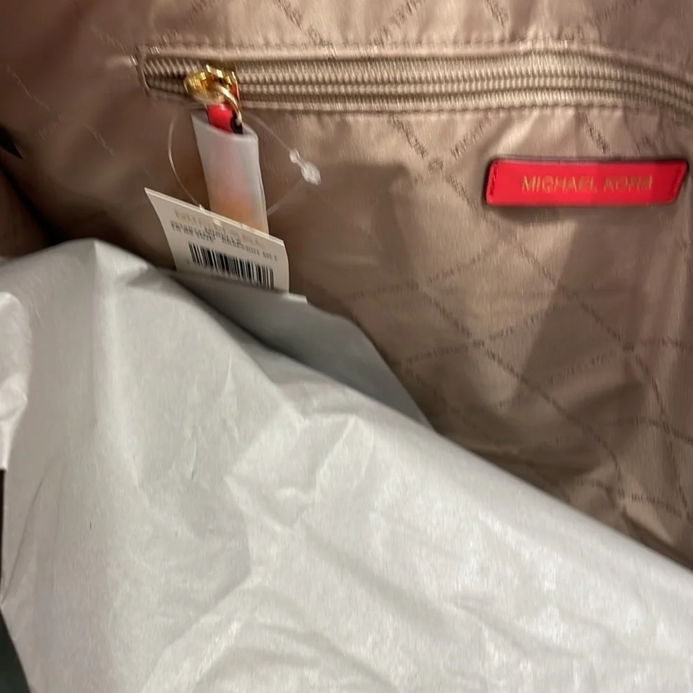 Michael Kors Large jacquard tote bag Grapefruit multi color